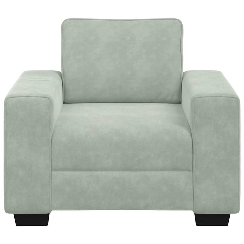 vidaXL világosszürke bársony kanapéfotel 60 cm