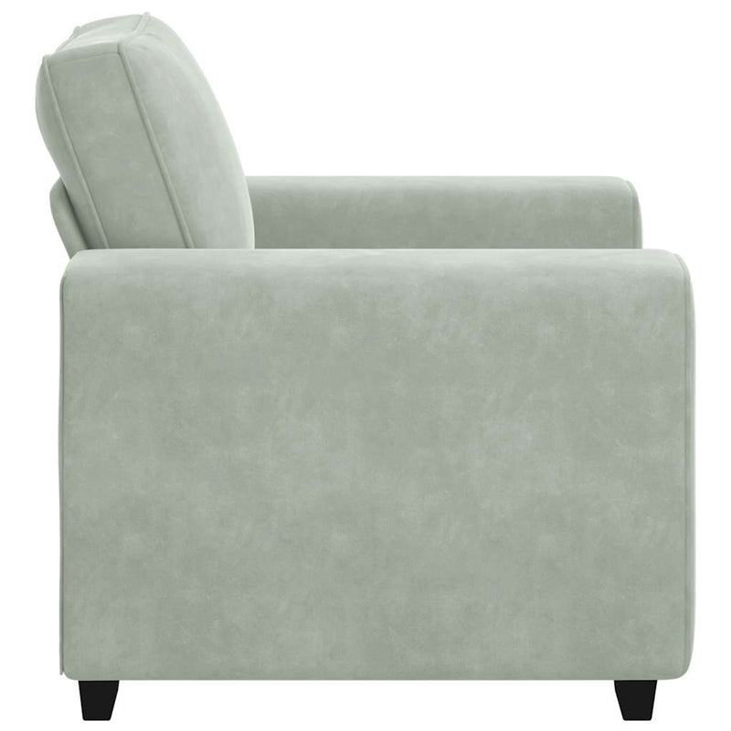 vidaXL világosszürke bársony kanapéfotel 60 cm