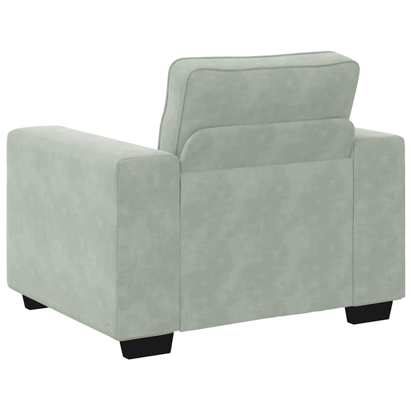 vidaXL világosszürke bársony kanapéfotel 60 cm