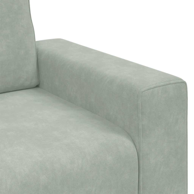vidaXL világosszürke bársony kanapéfotel 60 cm