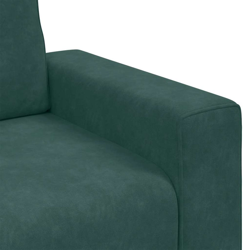 vidaXL sötétzöld bársony kanapéfotel 60 cm