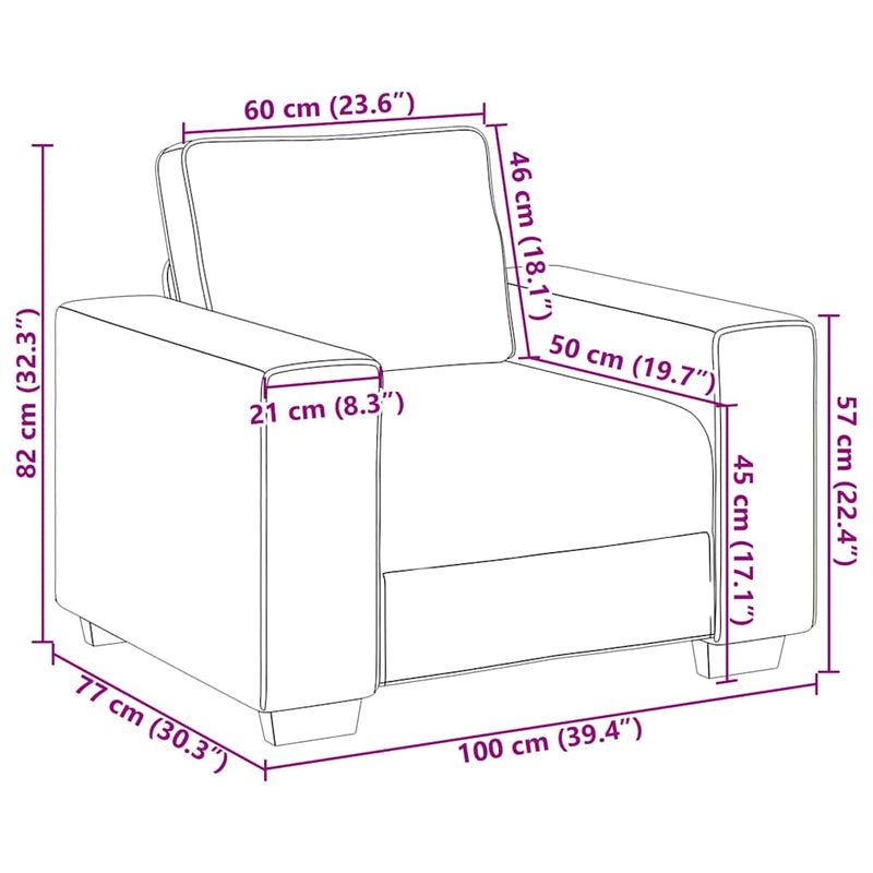 vidaXL rózsaszín bársony kanapéfotel 60 cm