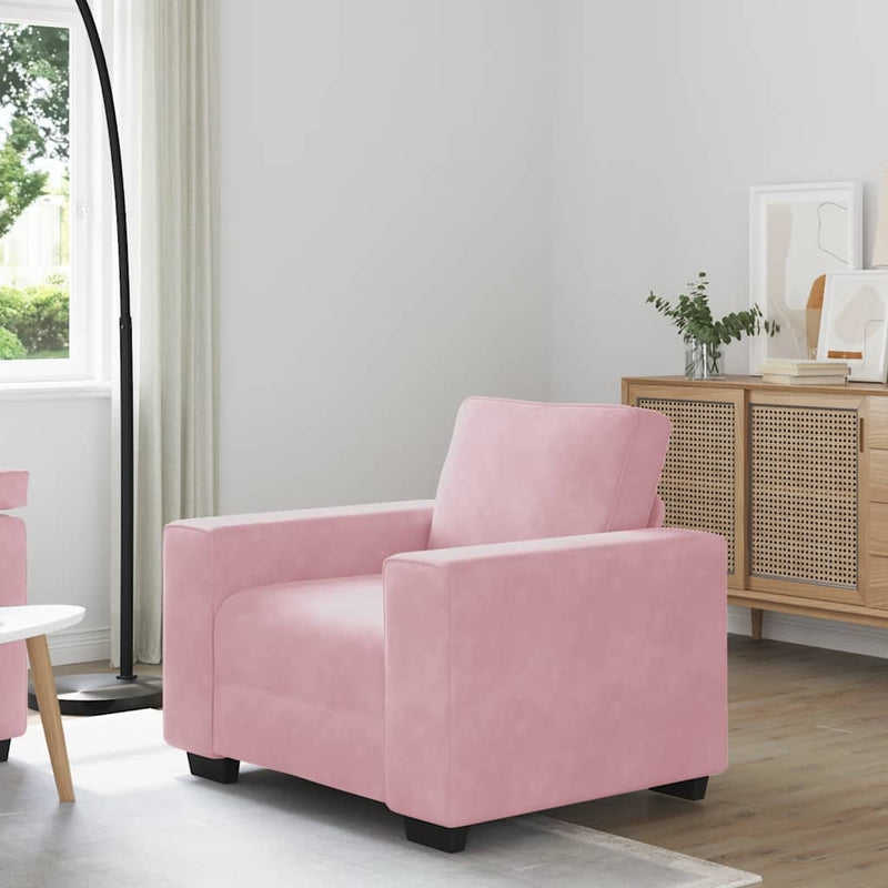 vidaXL rózsaszín bársony kanapéfotel 60 cm