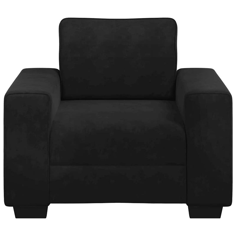 vidaXL fekete bársony kanapéfotel 60 cm