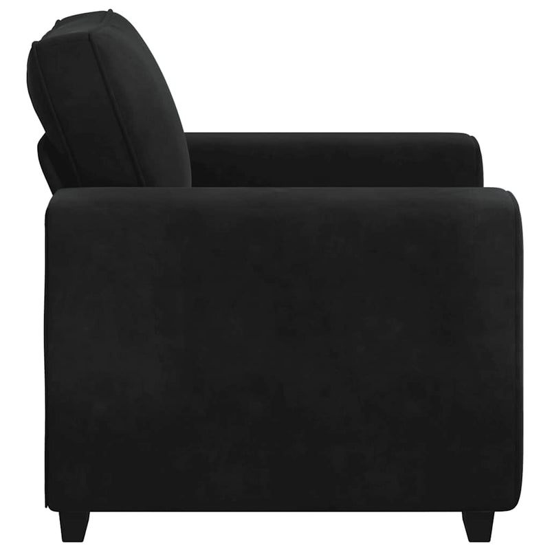 vidaXL fekete bársony kanapéfotel 60 cm