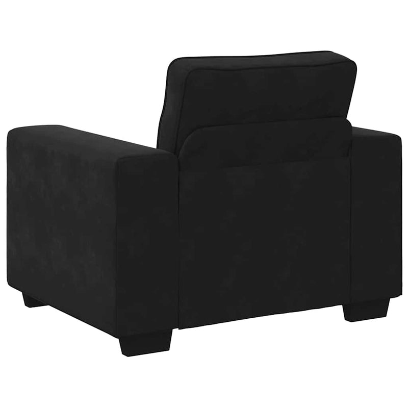 vidaXL fekete bársony kanapéfotel 60 cm