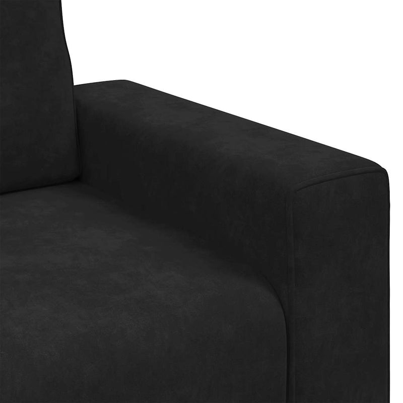 vidaXL fekete bársony kanapéfotel 60 cm