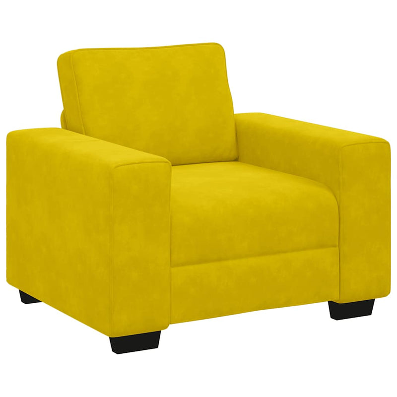 vidaXL sárga bársony kanapéfotel 60 cm