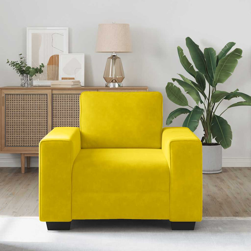 vidaXL sárga bársony kanapéfotel 60 cm