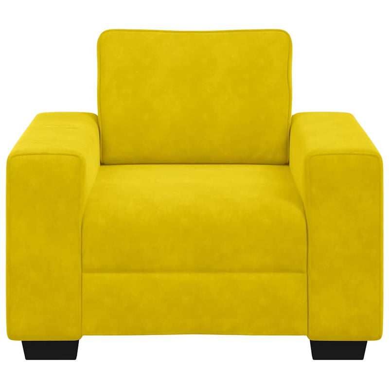 vidaXL sárga bársony kanapéfotel 60 cm