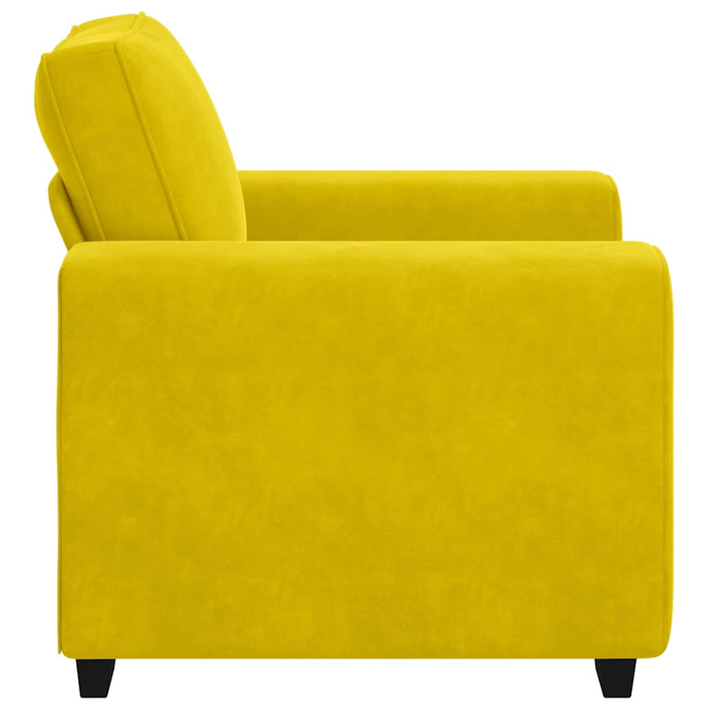 vidaXL sárga bársony kanapéfotel 60 cm