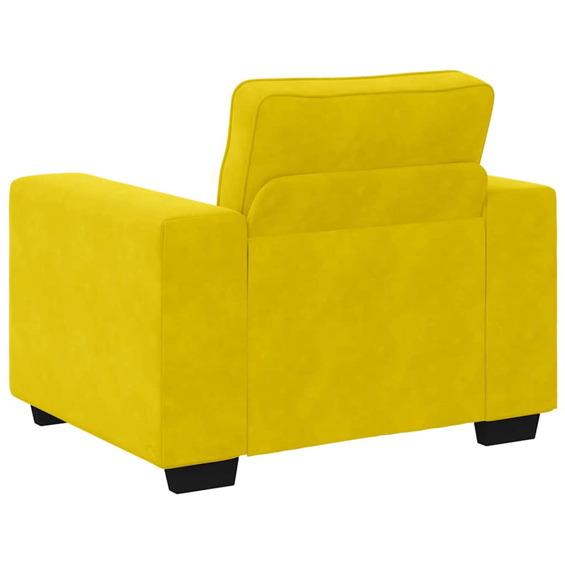 vidaXL sárga bársony kanapéfotel 60 cm