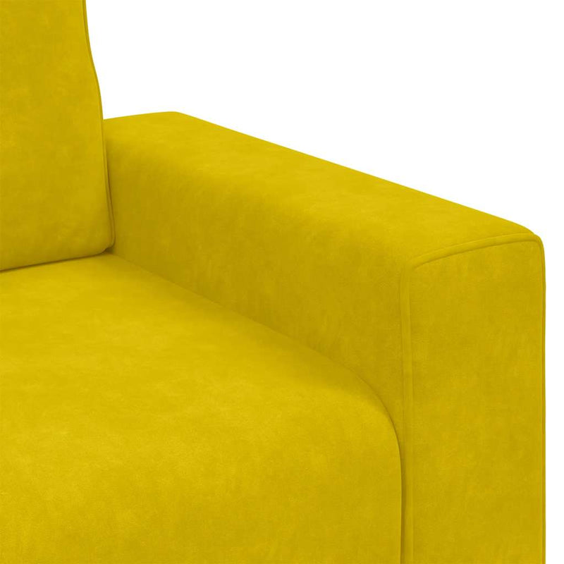 vidaXL sárga bársony kanapéfotel 60 cm