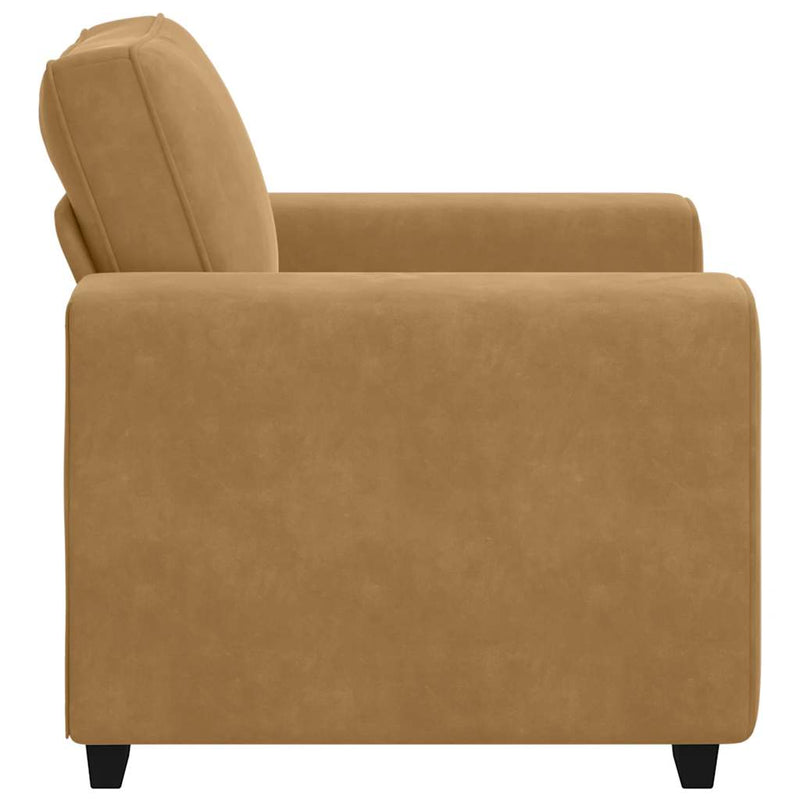 vidaXL barna bársony kanapéfotel 60 cm