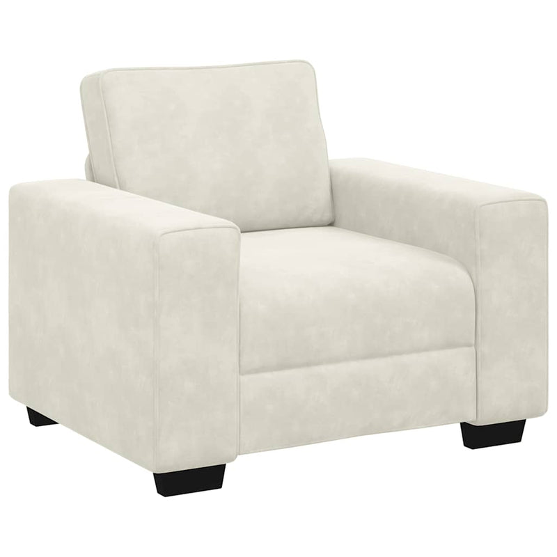 vidaXL krém bársony kanapéfotel 60 cm
