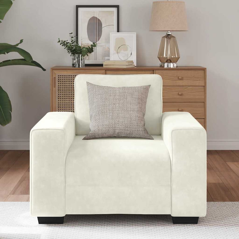 vidaXL krém bársony kanapéfotel 60 cm