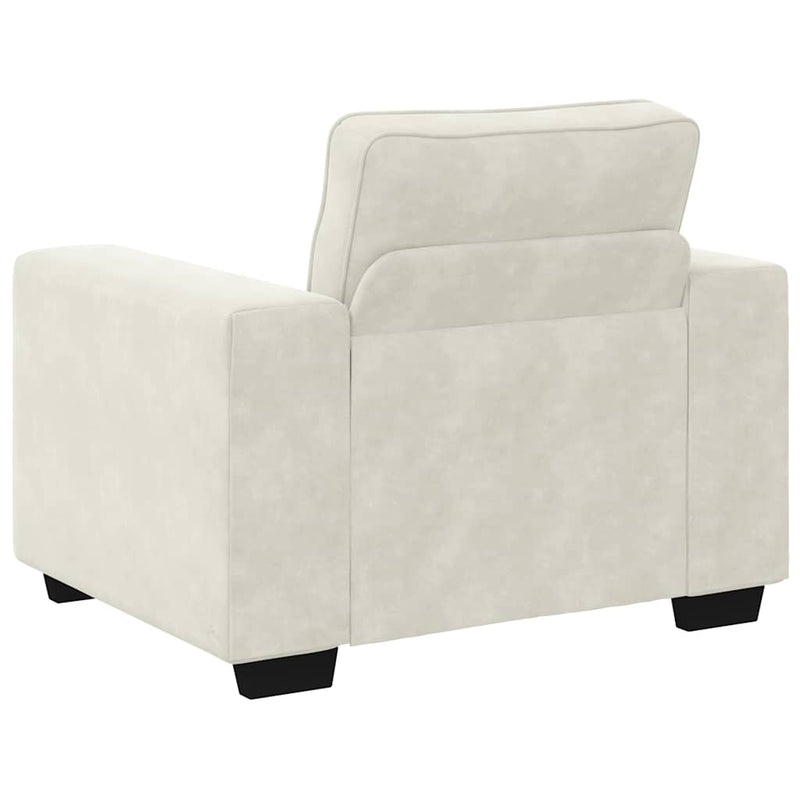 vidaXL krém bársony kanapéfotel 60 cm