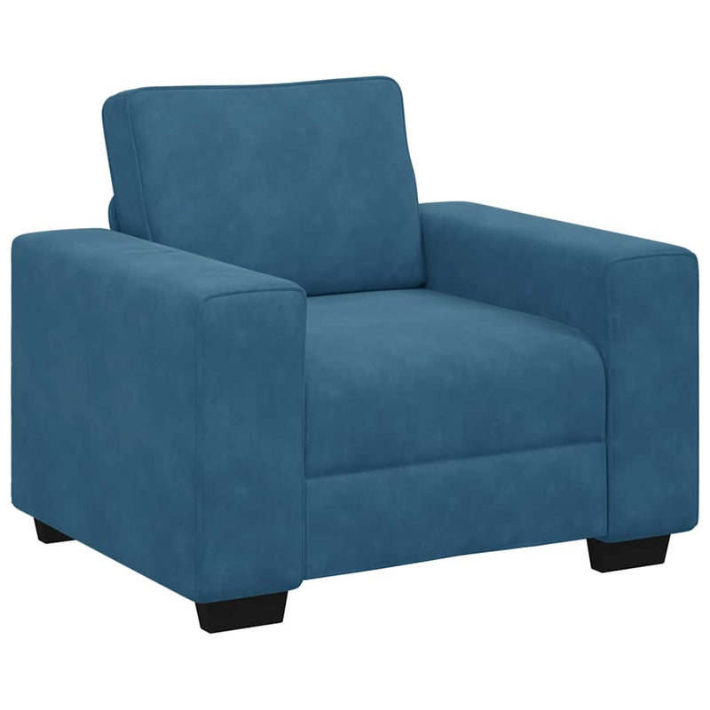 vidaXL kék bársony kanapéfotel 60 cm