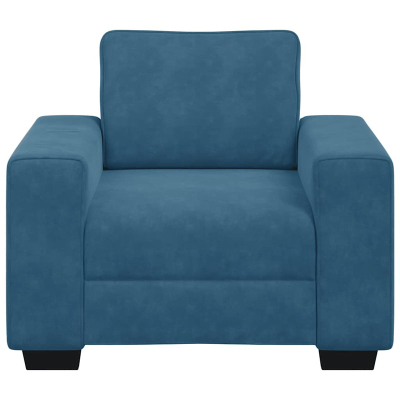vidaXL kék bársony kanapéfotel 60 cm