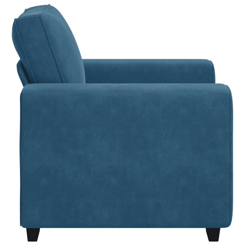 vidaXL kék bársony kanapéfotel 60 cm
