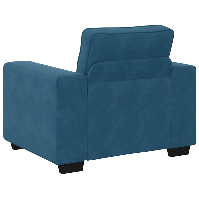 vidaXL kék bársony kanapéfotel 60 cm