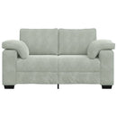 vidaXL világosszürke bársony loveseat kanapé 160x77x82 cm