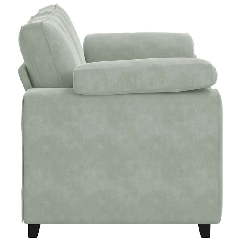 vidaXL világosszürke bársony loveseat kanapé 120 cm