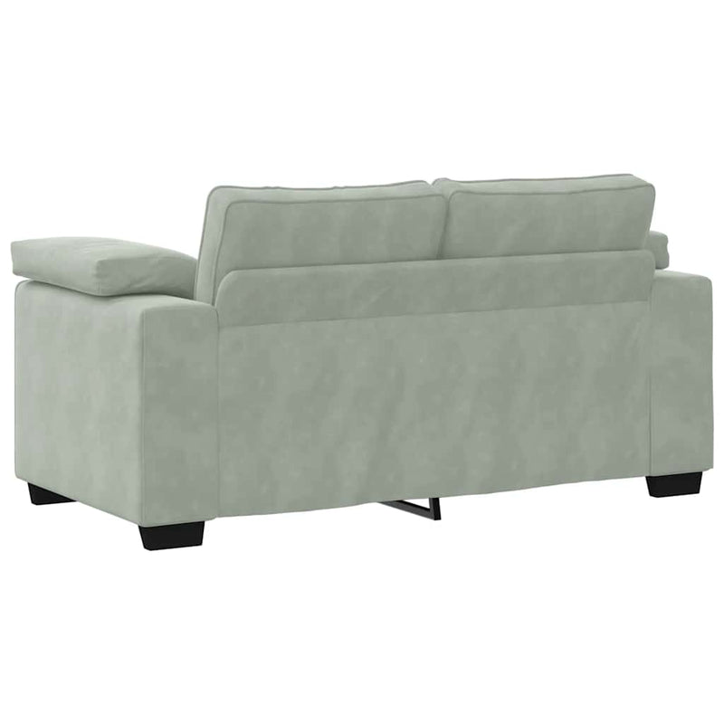 vidaXL világosszürke bársony loveseat kanapé 120 cm
