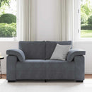 vidaXL sötétszürke bársony loveseat kanapé 160x77x82 cm