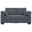 vidaXL sötétszürke bársony loveseat kanapé 160x77x82 cm