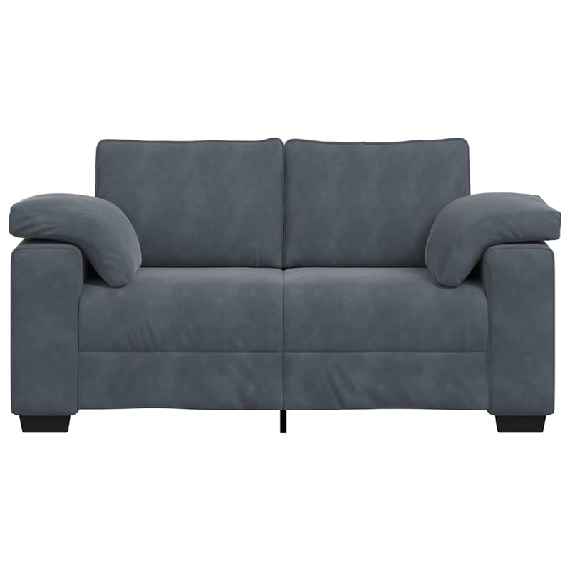 vidaXL sötétszürke bársony loveseat kanapé 120 cm