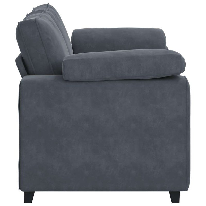 vidaXL sötétszürke bársony loveseat kanapé 120 cm