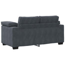 vidaXL sötétszürke bársony loveseat kanapé 120 cm