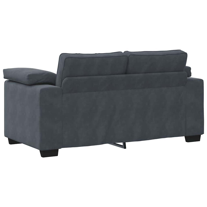 vidaXL sötétszürke bársony loveseat kanapé 120 cm