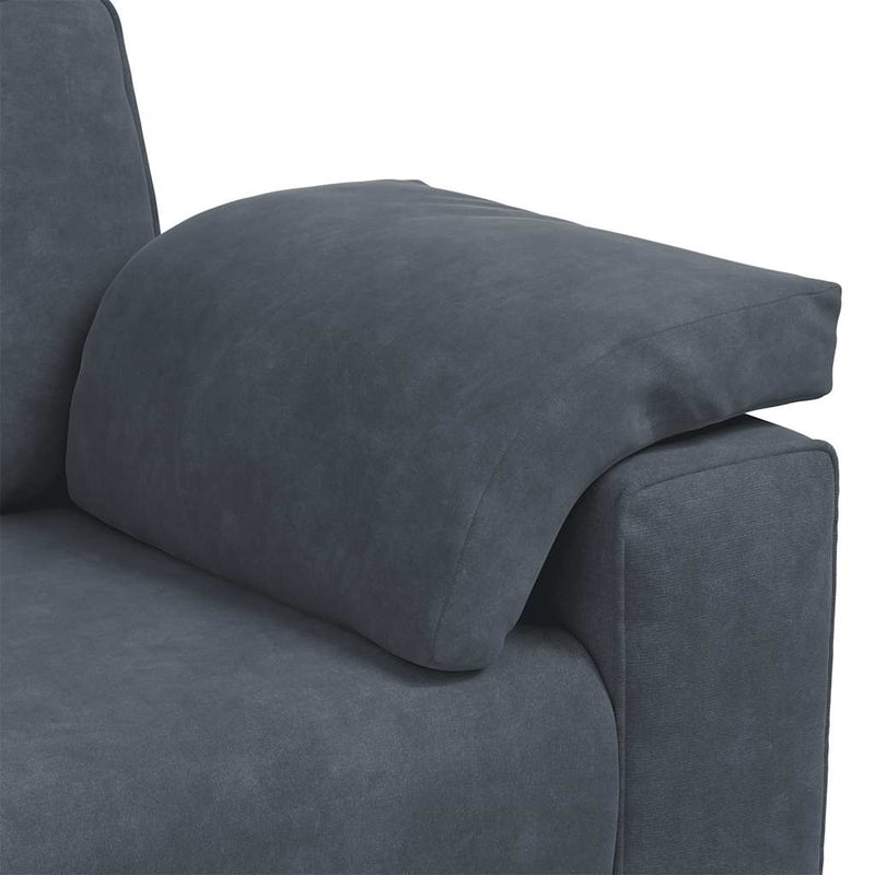 vidaXL sötétszürke bársony loveseat kanapé 120 cm