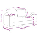 vidaXL sötétszürke bársony loveseat kanapé 120 cm