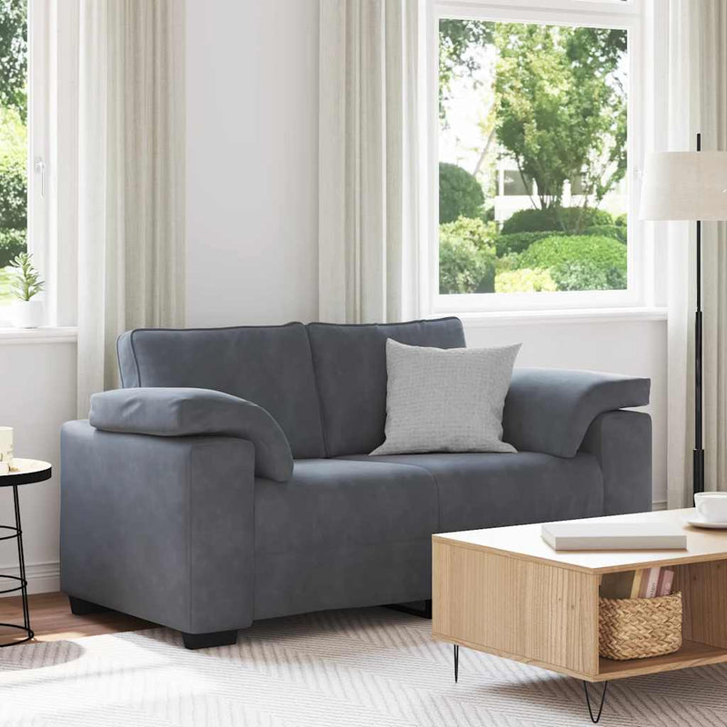vidaXL sötétszürke bársony loveseat kanapé 120 cm
