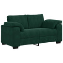 vidaXL sötétzöld bársony loveseat kanapé 160x77x82 cm