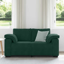 vidaXL sötétzöld bársony loveseat kanapé 160x77x82 cm