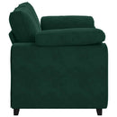 vidaXL sötétzöld bársony loveseat kanapé 160x77x82 cm