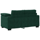 vidaXL sötétzöld bársony loveseat kanapé 160x77x82 cm