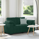 vidaXL sötétzöld bársony loveseat kanapé 160x77x82 cm