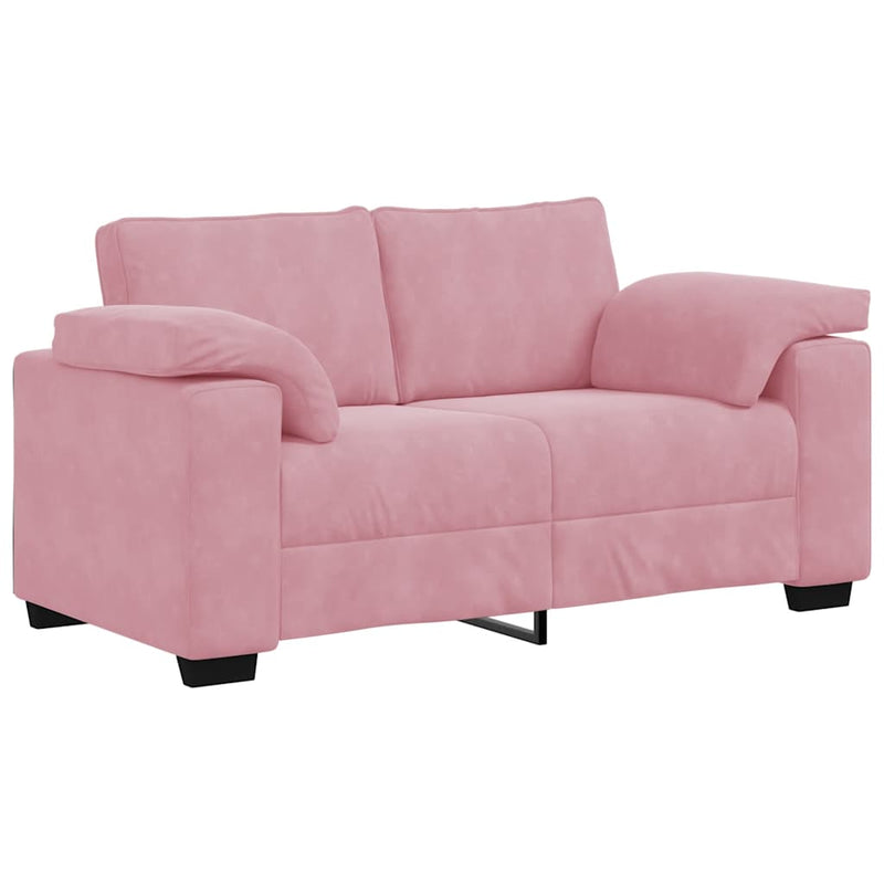 vidaXL rózsaszín bársony loveseat kanapé 120 cm