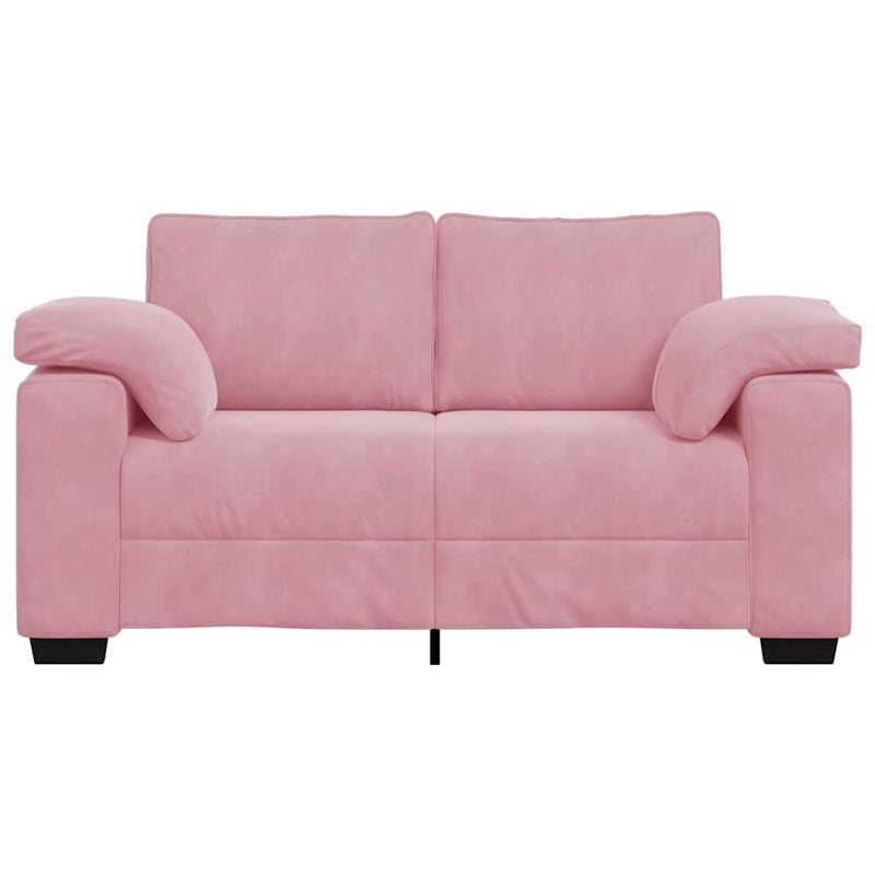 vidaXL rózsaszín bársony loveseat kanapé 120 cm