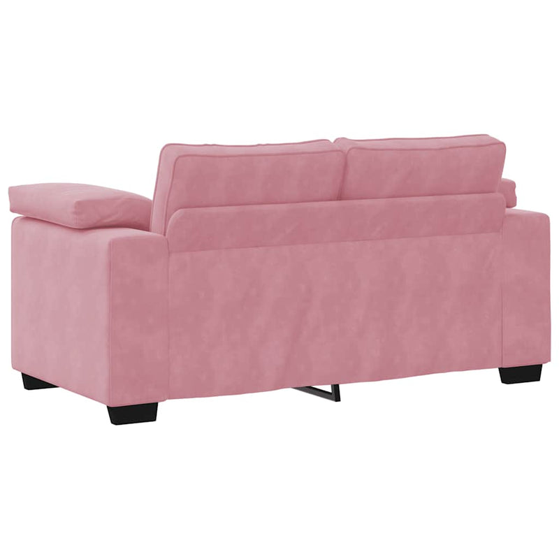vidaXL rózsaszín bársony loveseat kanapé 120 cm