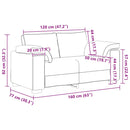 vidaXL rózsaszín bársony loveseat kanapé 120 cm
