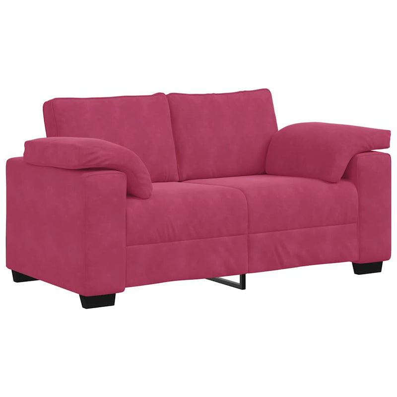 vidaXL bordó bársony loveseat kanapé 120 cm