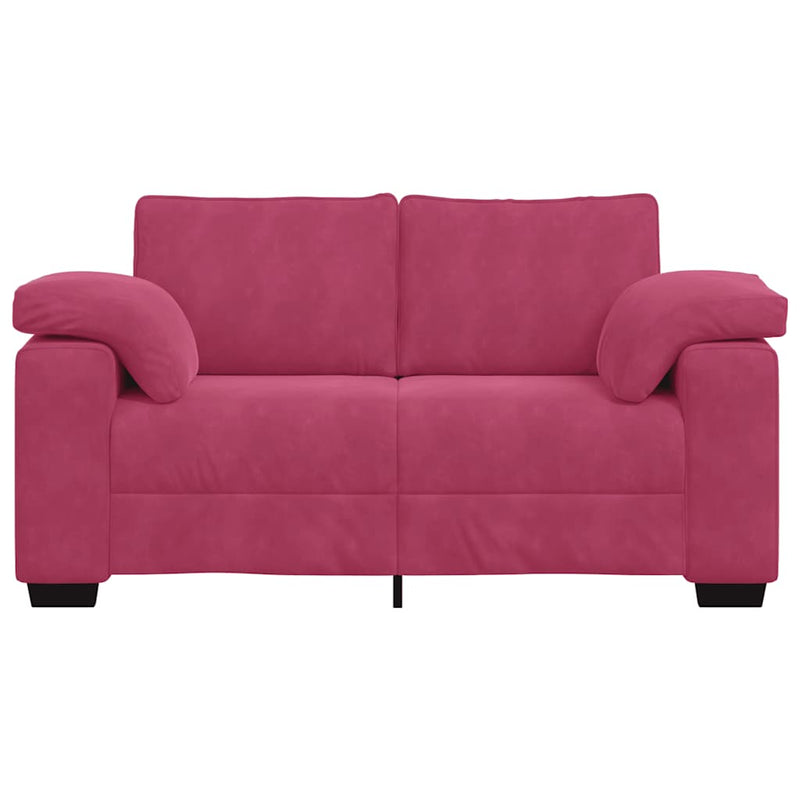 vidaXL bordó bársony loveseat kanapé 120 cm