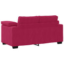 vidaXL bordó bársony loveseat kanapé 160x77x82 cm