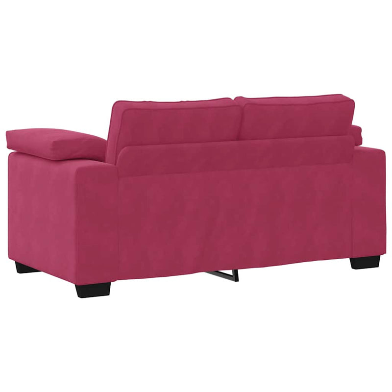 vidaXL bordó bársony loveseat kanapé 120 cm